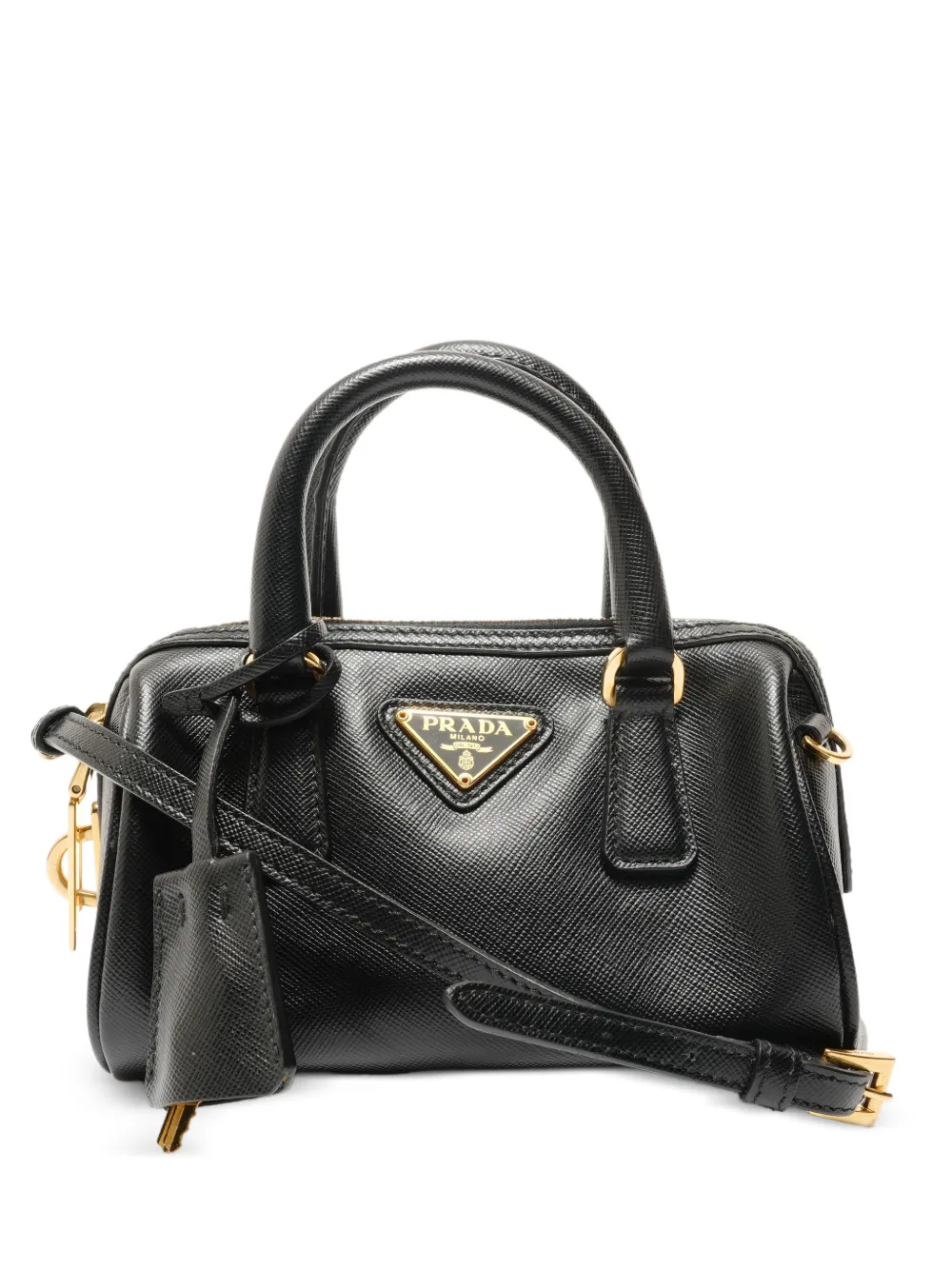 Prada Pre-Owned 2013-2015 Saffiano leather mini bag - Nero