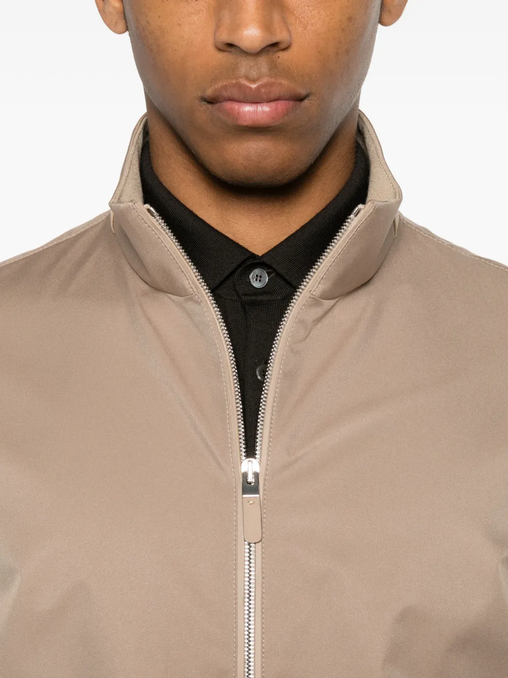 Zegna Jack met hoge hals Beige