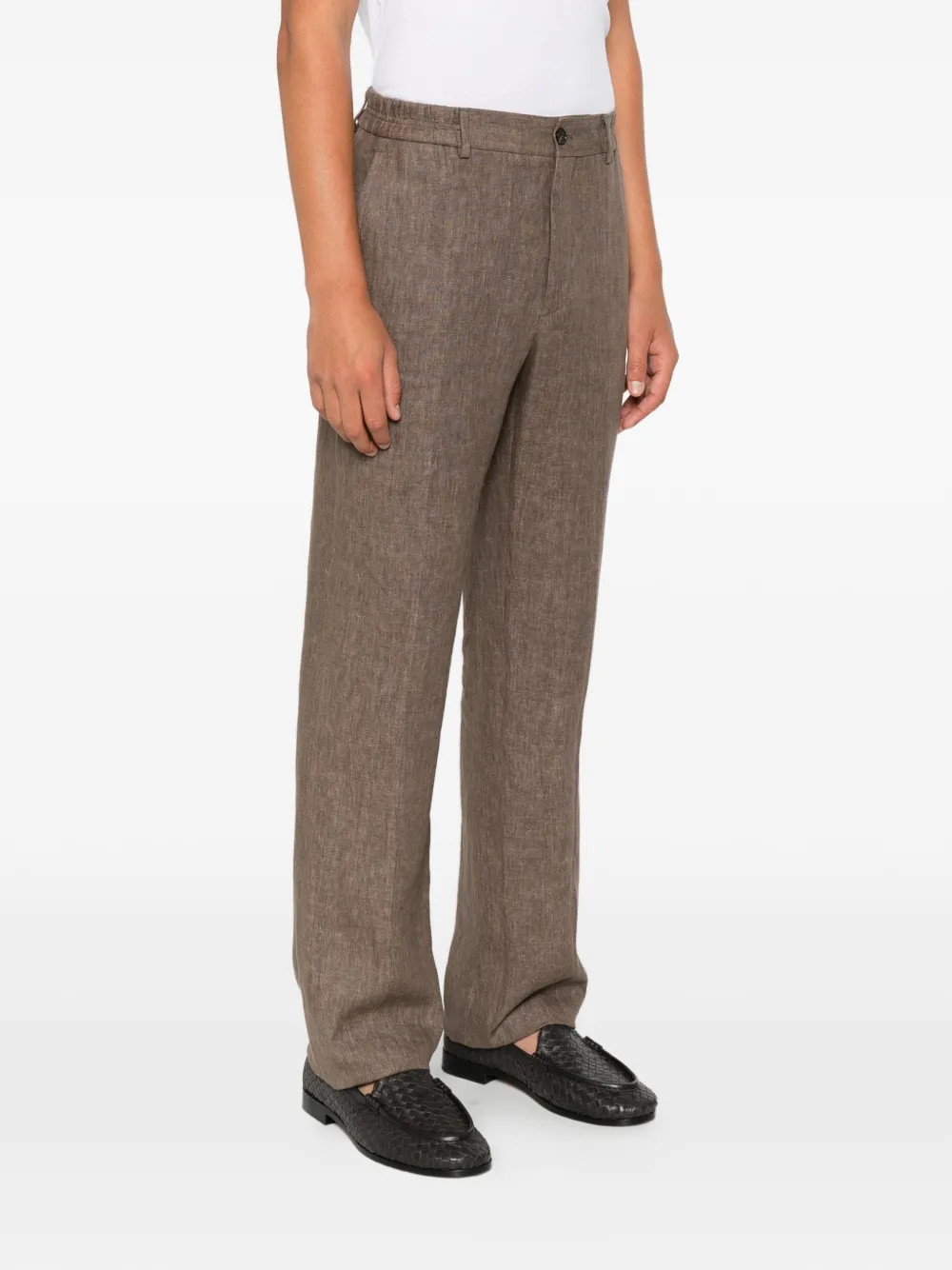 Incotex Broek met elastische tailleband Bruin