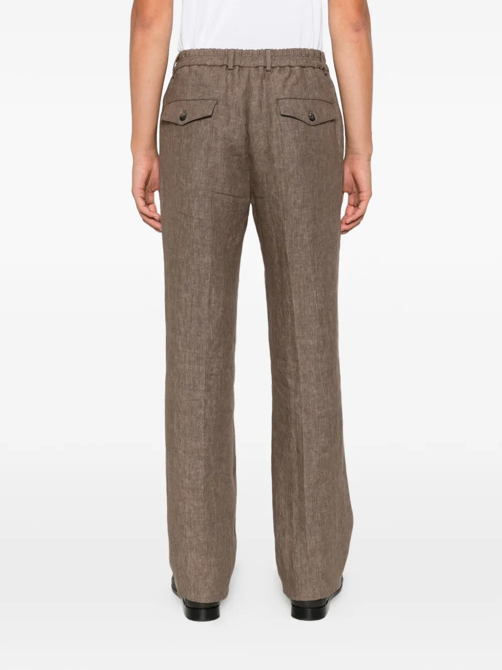Incotex Broek met elastische tailleband Bruin