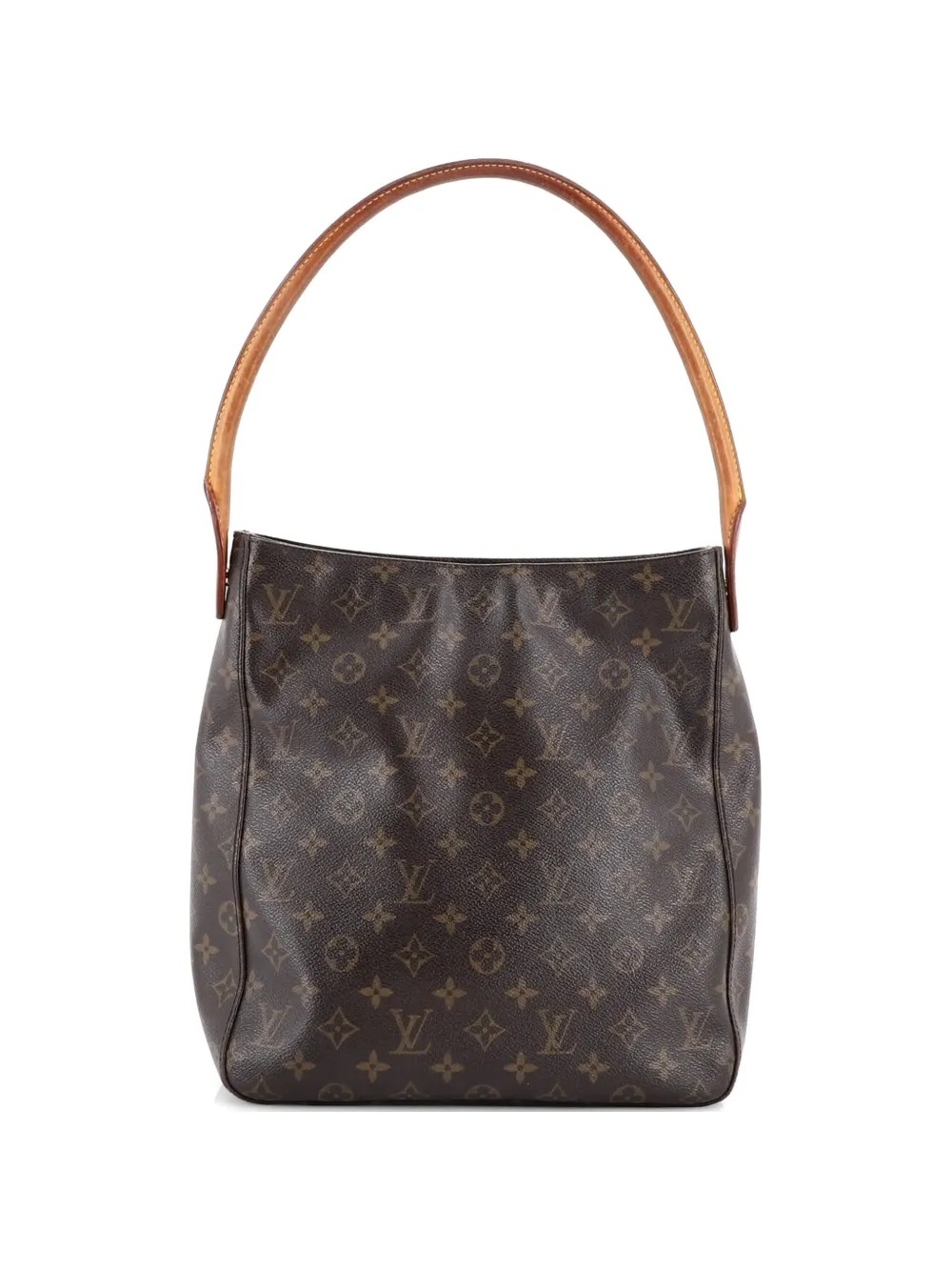 Louis Vuitton Pre-Owned Borsa a spalla Looping GM in tela con monogramma - Marrone