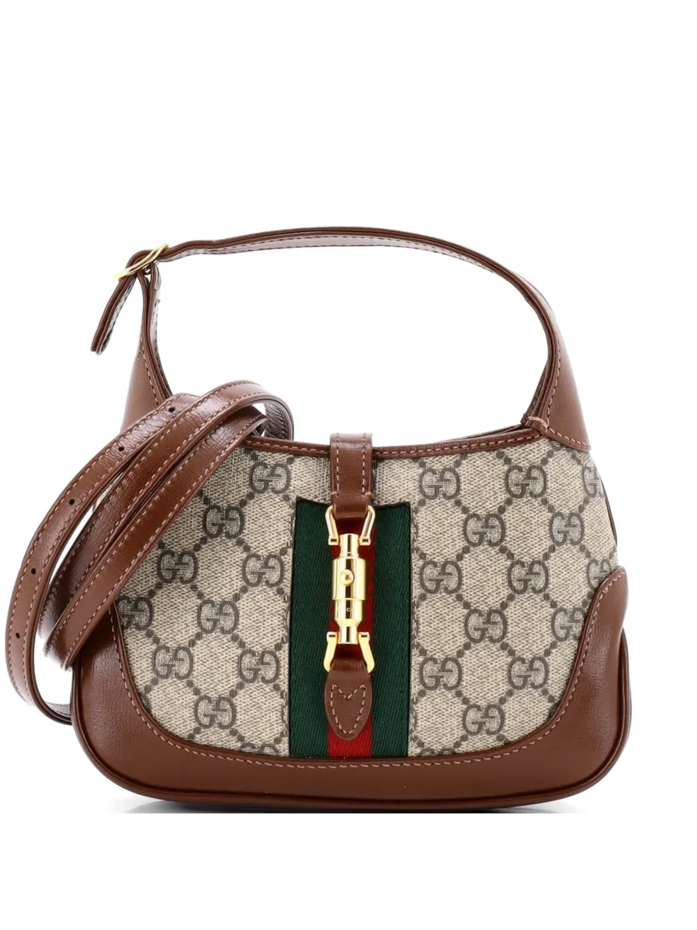 Gucci Pre-Owned Jackie 1961 GG Coated Canvas Mini hobo bag - Marrone
