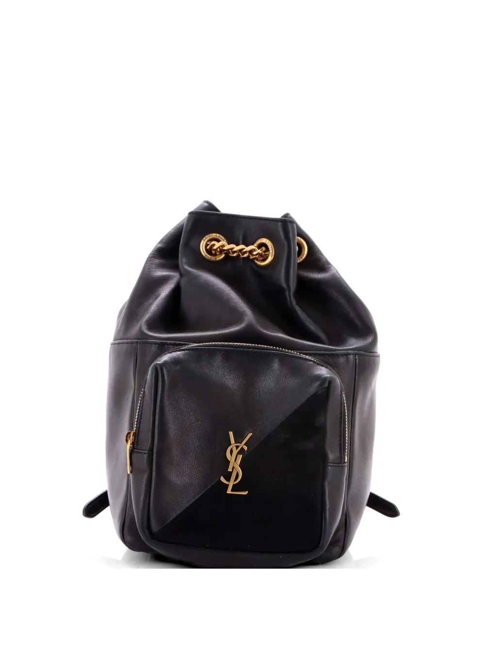 Saint Laurent Pre-Owned Jamie Leather and Suede backpack - Schwarz