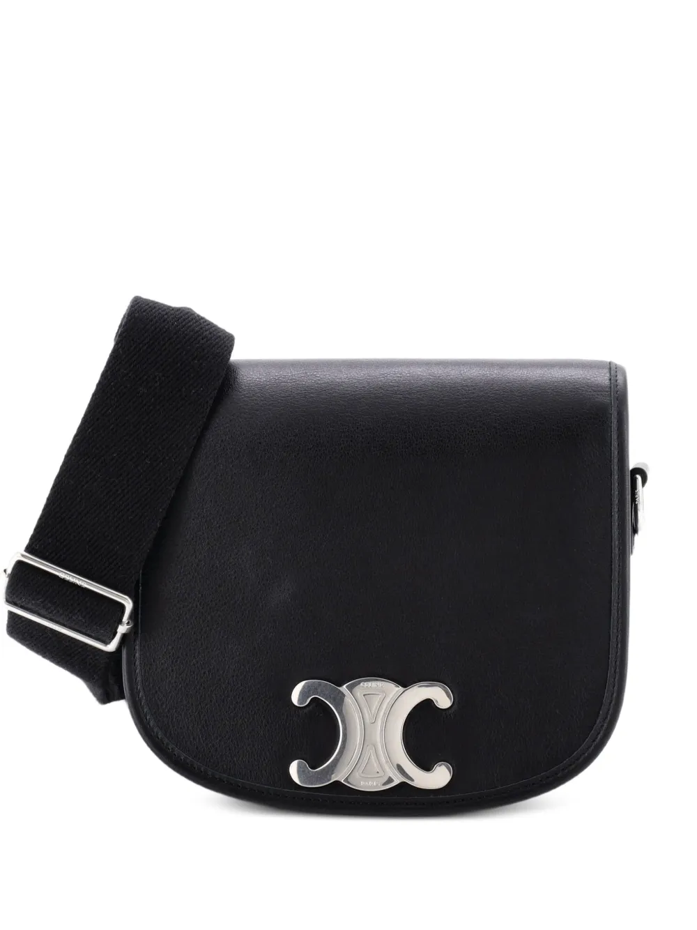 Celine Pre-Owned Kleine Besace Triomphe Schultertasche aus Leder - Schwarz