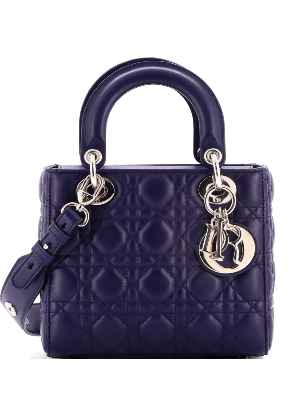 Christian Dior Pre-Owned My Lady Dior Bag Cannage Quilt Lambskin satchel - Blu