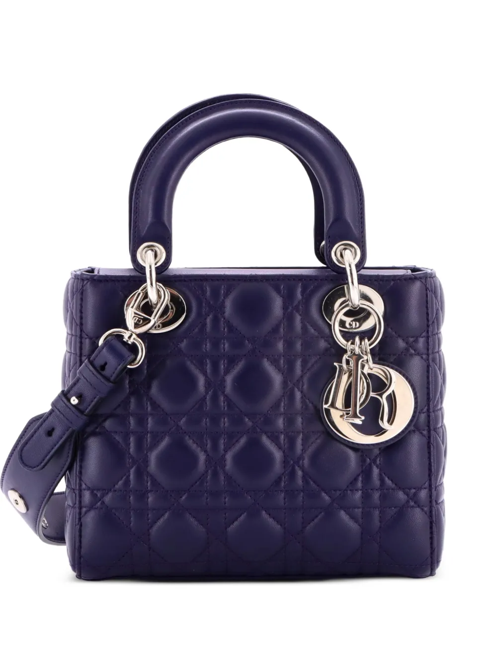 Christian Dior Pre-Owned My Lady Dior Bag Cannage Quilt Lambskin satchel - Blu