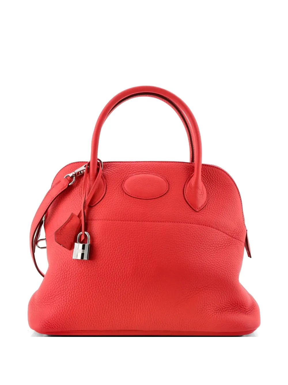 Pre-owned Hermes Bolide Bag Clemence 31 Satchel In Pink