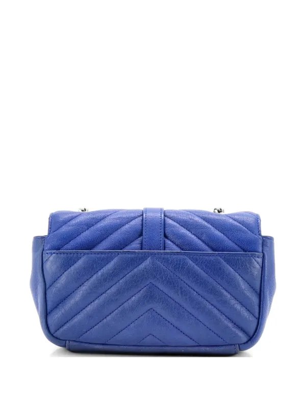 Saint Laurent Pre-Owned モノグラム シェブロン ショルダーバッグ