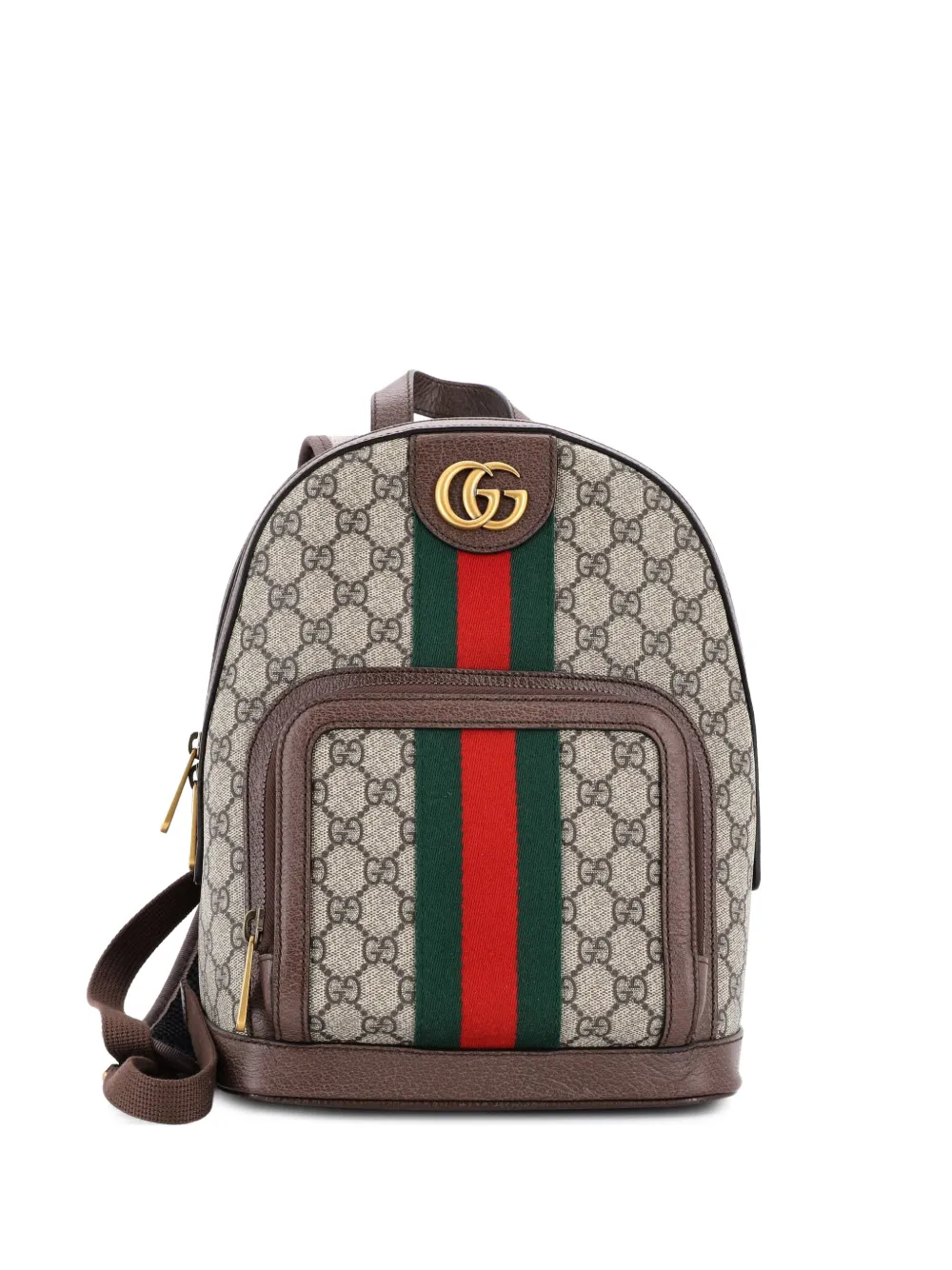 Gucci Pre-Owned Ophidia GG Coated Canvas and Leather Small backpack - Marrone