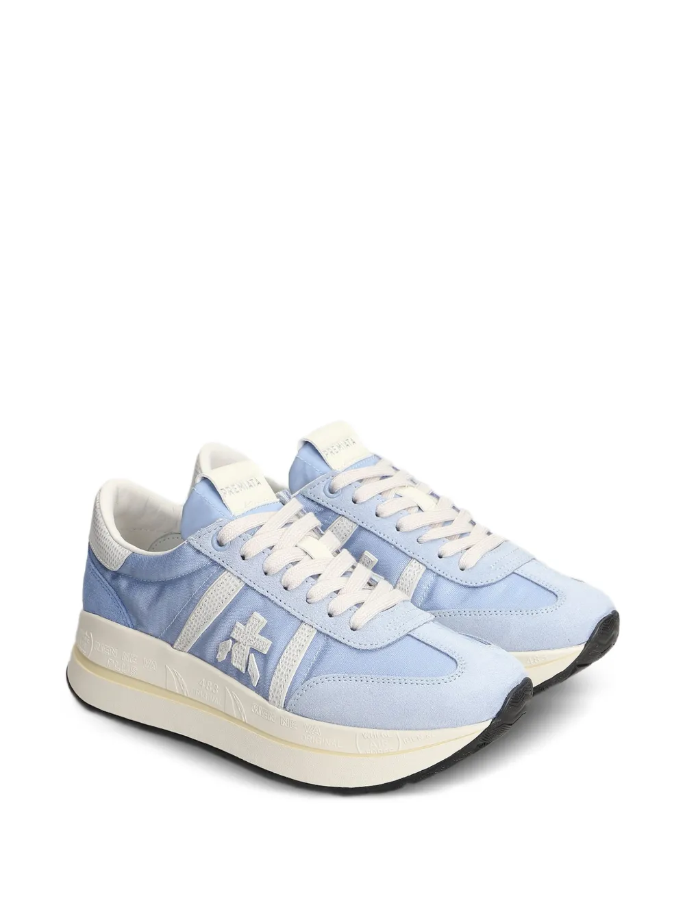 Premiata Bethcoin 8146 sneakers met vlakken en logopatch Blauw