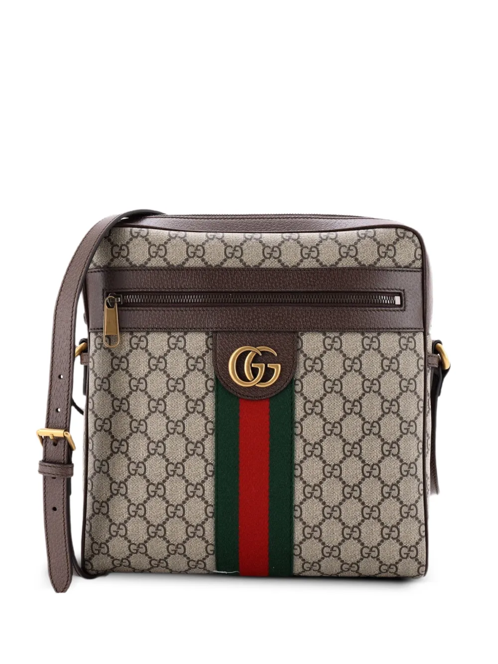 Gucci Pre-Owned Ophidia Messenger Bag GG Coated Canvas Medium crossbody bag - Marrone