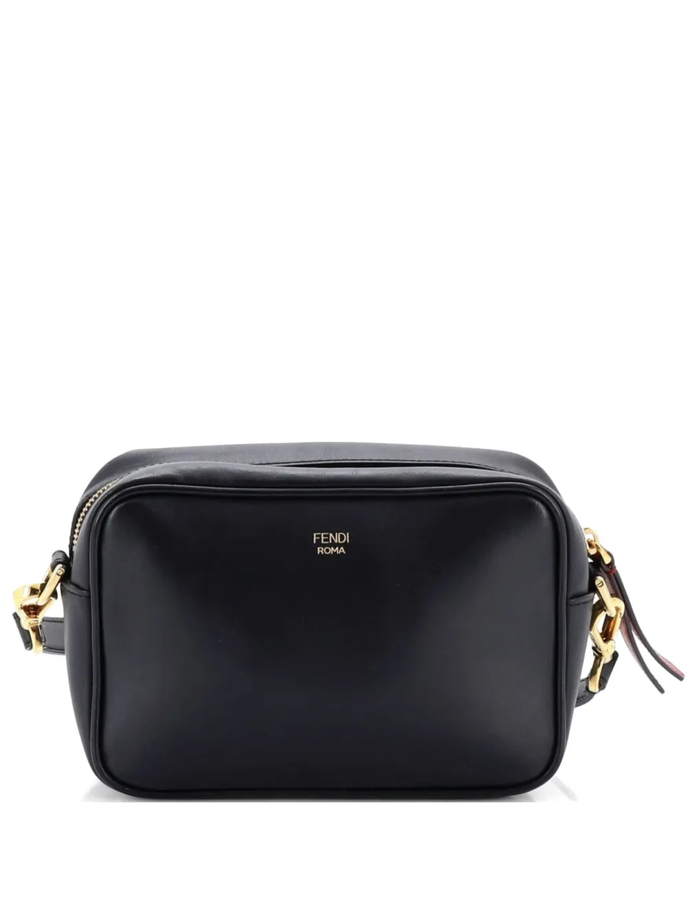 Fendi Pre-Owned Camera Bag Zucca Embossed Leather Small crossbody bag - Black