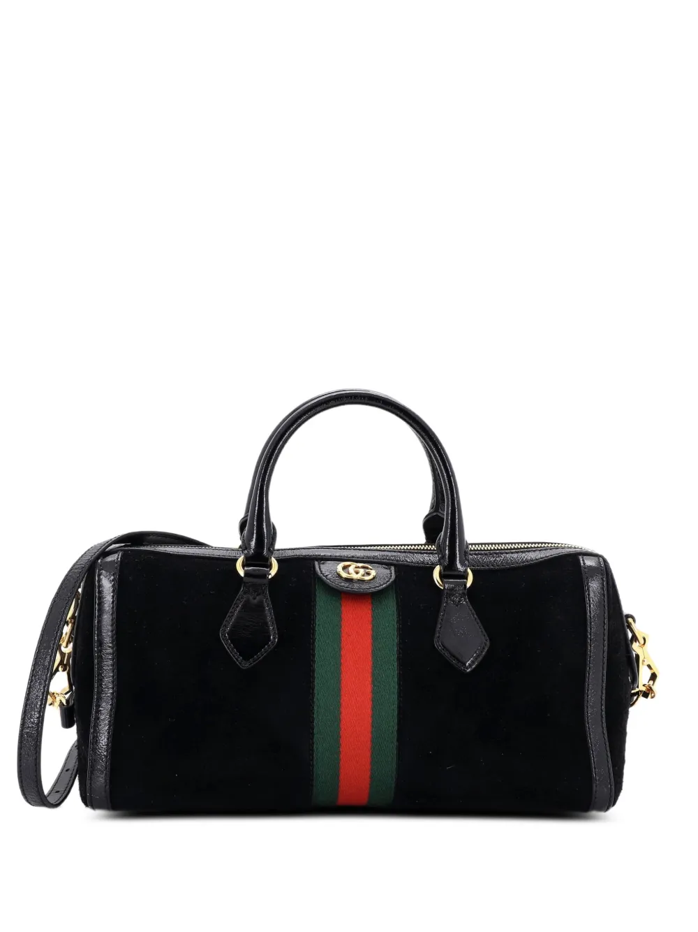 Gucci Pre-Owned Ophidia Boston Bag Suede Medium satchel - Nero