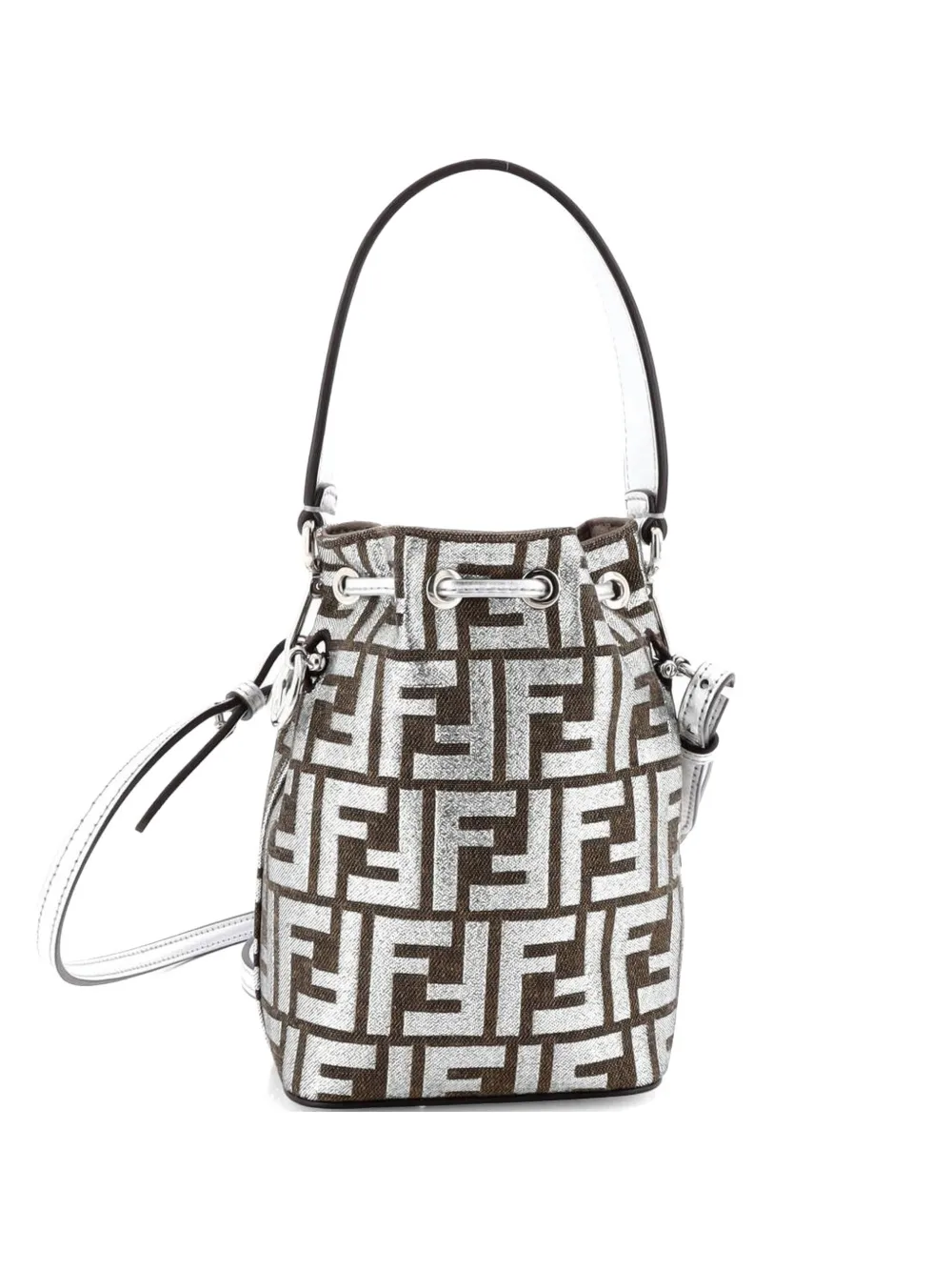 Fendi Pre-Owned Mon Tresor Zucca Tapestry Mini bucket bag - Marrone