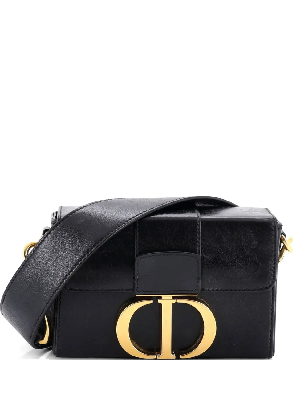 Christian Dior Pre-Owned 30 Montaigne Box Bag Leather crossbody bag - Nero