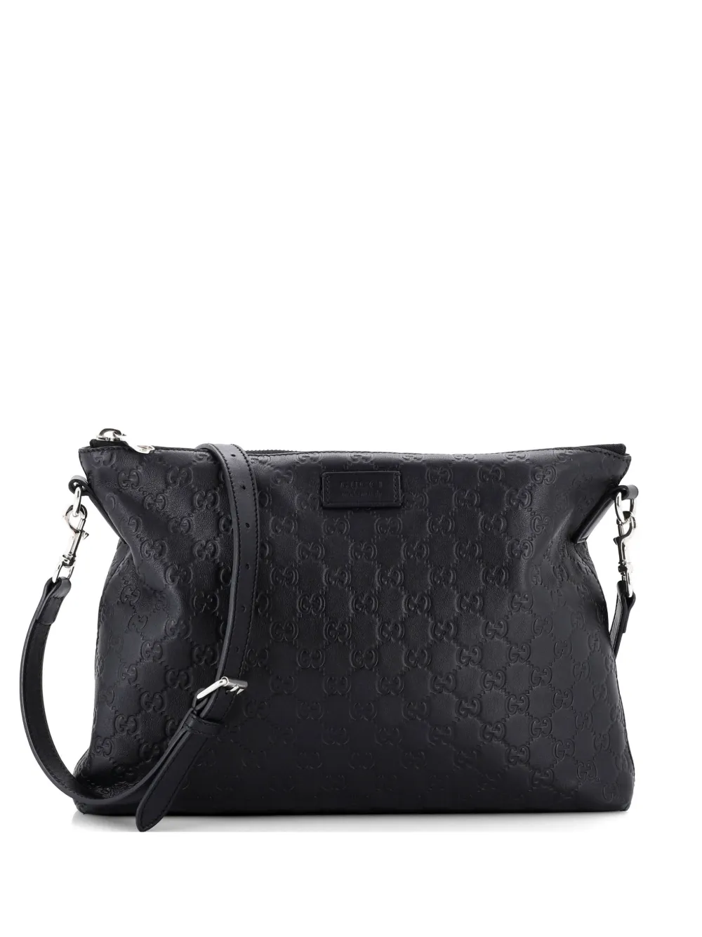 Gucci Pre-Owned Convertible Zip Messenger Guccissima Leather Large crossbody bag - Nero