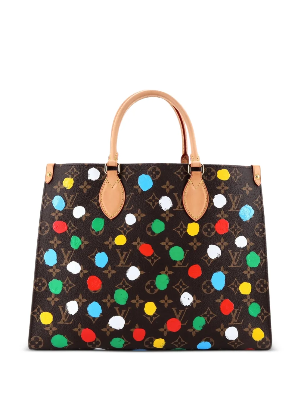 Louis Vuitton Pre-Owned OnTheGo Yayoi Kusama Painted Dots Monogram Canvas MM tote bag - Brown