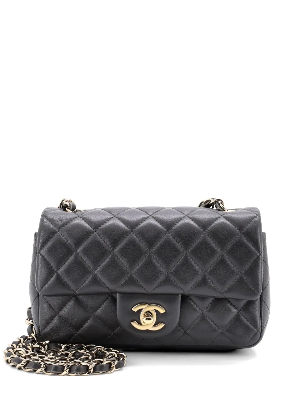 CHANEL Pre-Owned Classic Single Flap Bag Quilted Lambskin Mini crossbody bag - Grigio