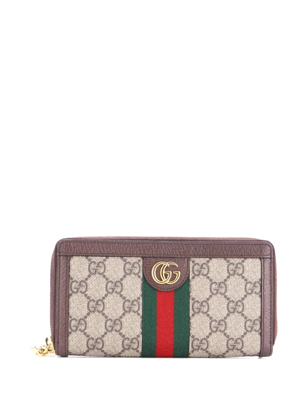 Gucci Pre-Owned Ophidia Zip Around Wallet GG Coated Canvas small wallets - Marrone