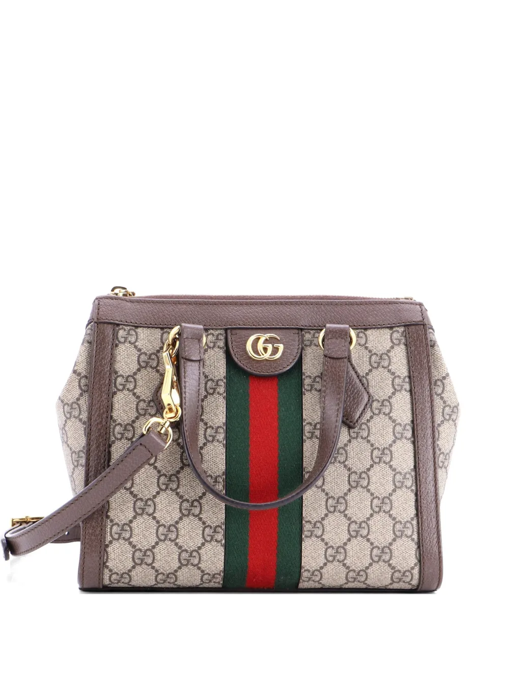 Gucci Pre-Owned Ophidia Top Handle GG Coated Canvas Small tote bag - Marrone