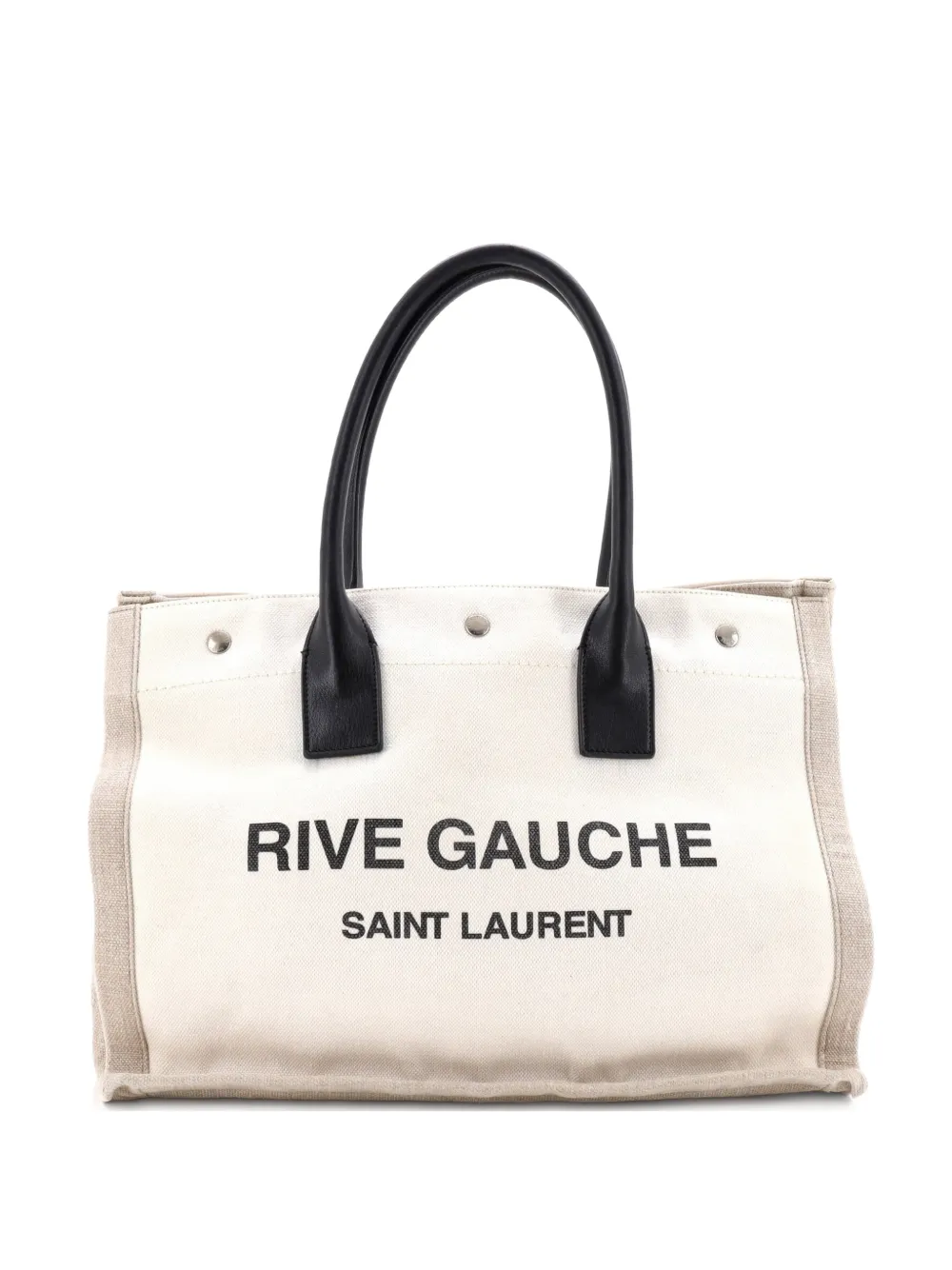 Saint Laurent Pre-Owned Rive Gauche Shopper Canvas Small tote bag - Toni neutri