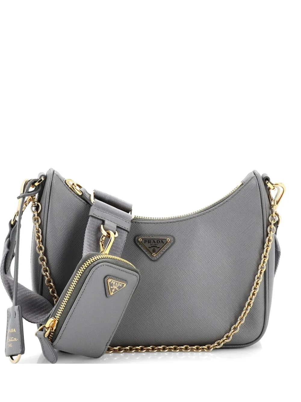 Prada Pre-Owned Re-Edition 2005 Shoulder Bag Saffiano Leather Small crossbody bag - Grey