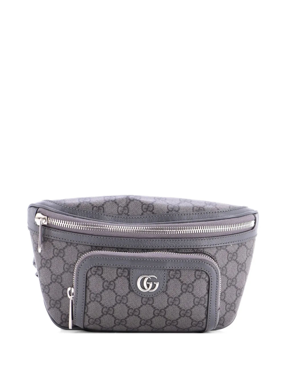 Gucci Pre-Owned Ophidia Front Pocket Zip GG Coated Canvas Medium belt bag - Grigio