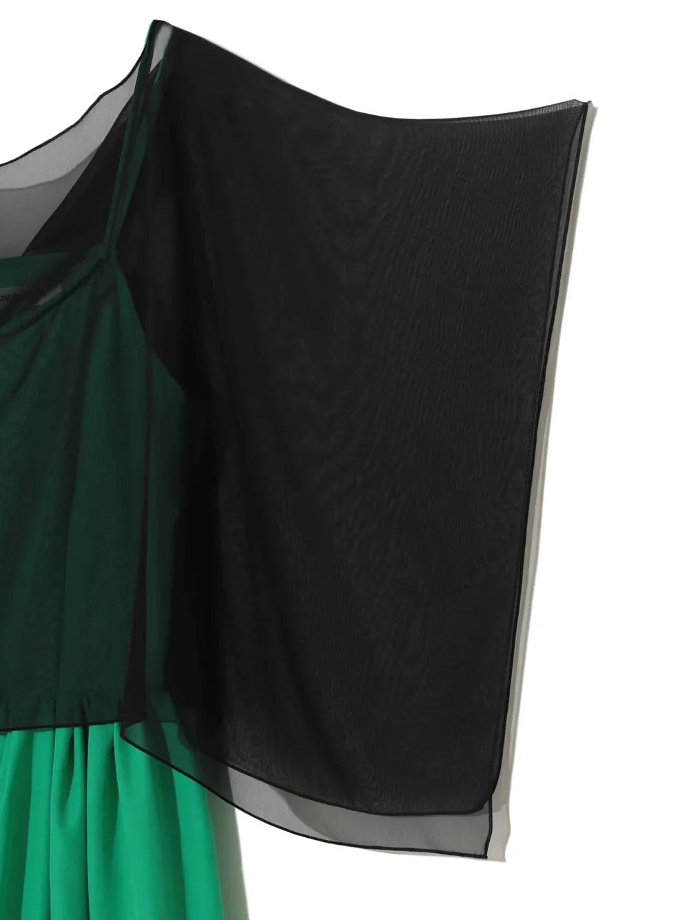 Undercover Midi-jurk met doorzichtige vlakken Groen