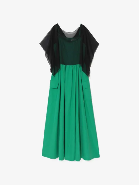 Undercover sheer-panelled cargo midi dress