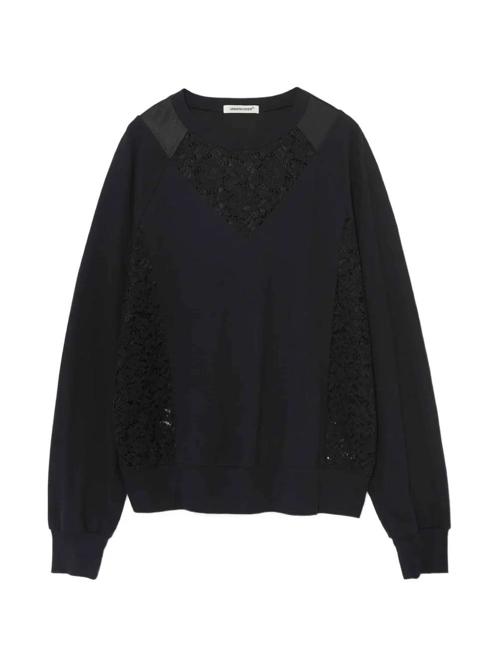Undercover lace-panelled sweater - Schwarz