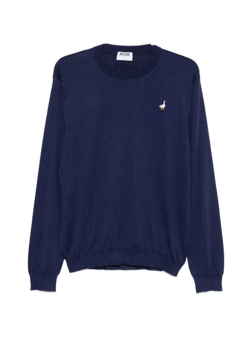 Moschino goose-embroidered sweater - Blau