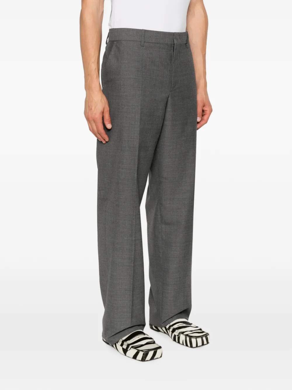 Moschino Broek met wijde pijpen Grijs