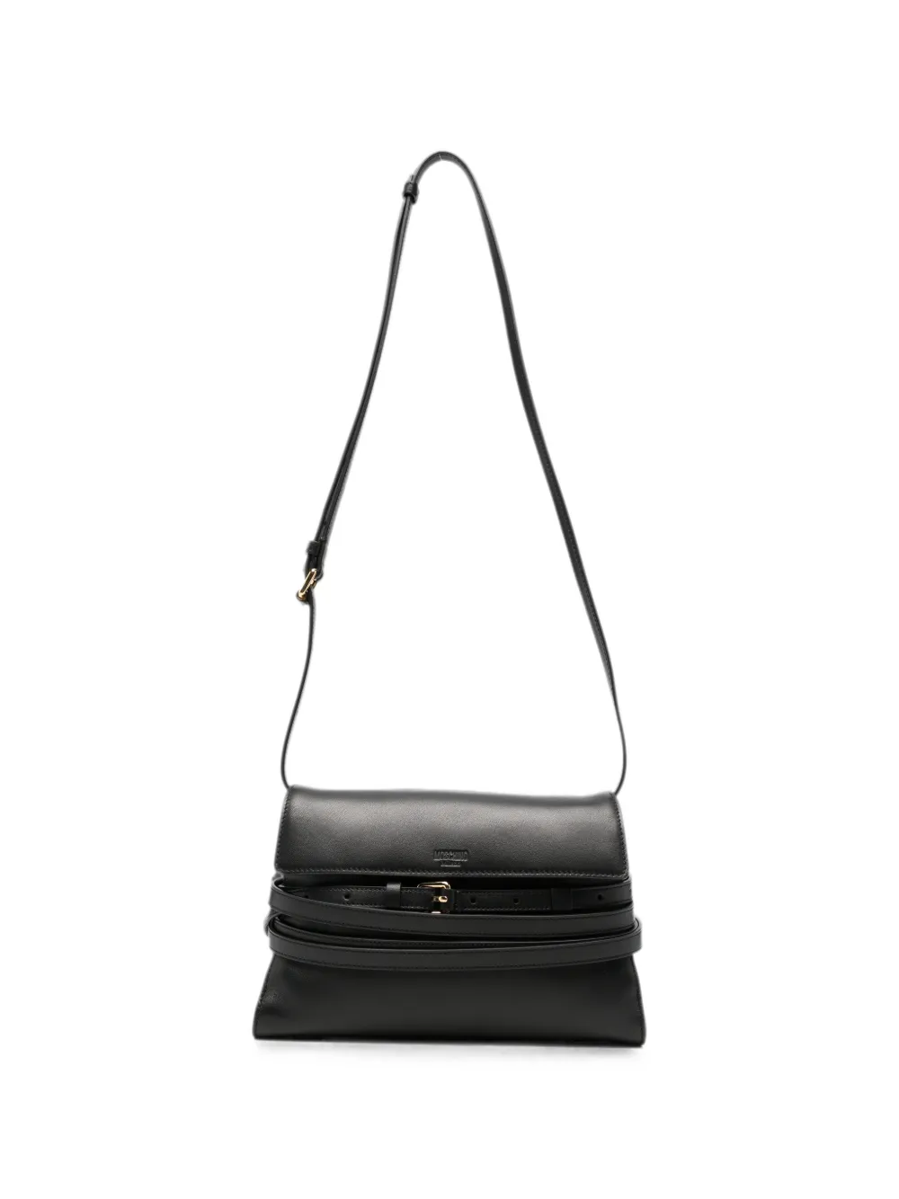 Moschino buckle-detail cross body bag - Schwarz