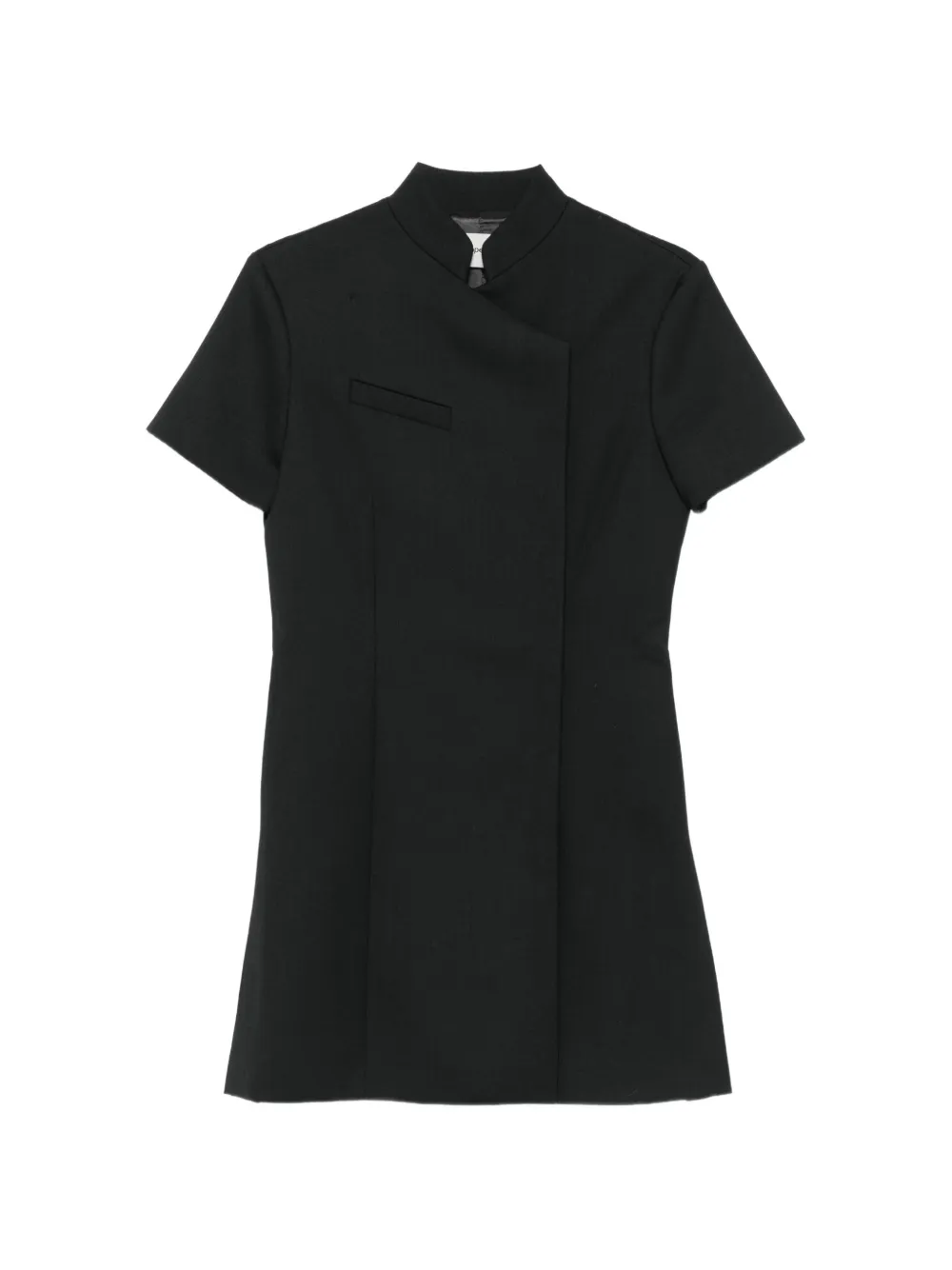 Coperni Clinical high-neck short-sleeve mini dress Zwart