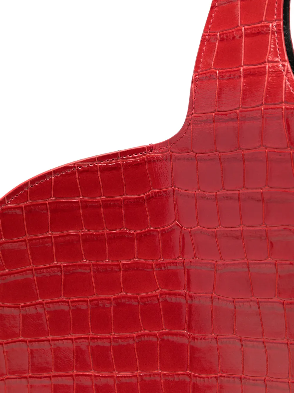 Coperni Heart schoudertas met krokodillen-reliëf Rood