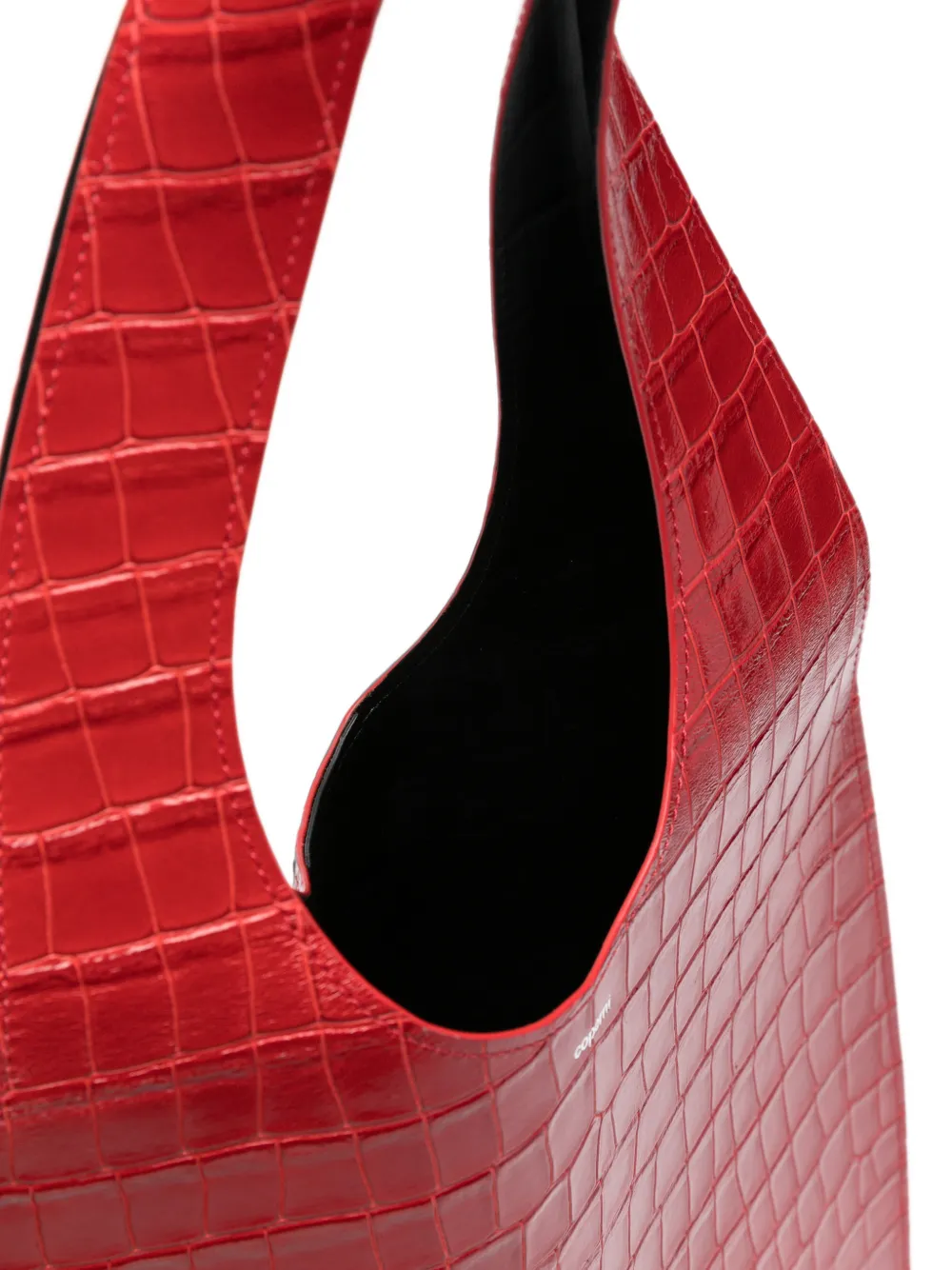 Coperni Heart schoudertas met krokodillen-reliëf Rood