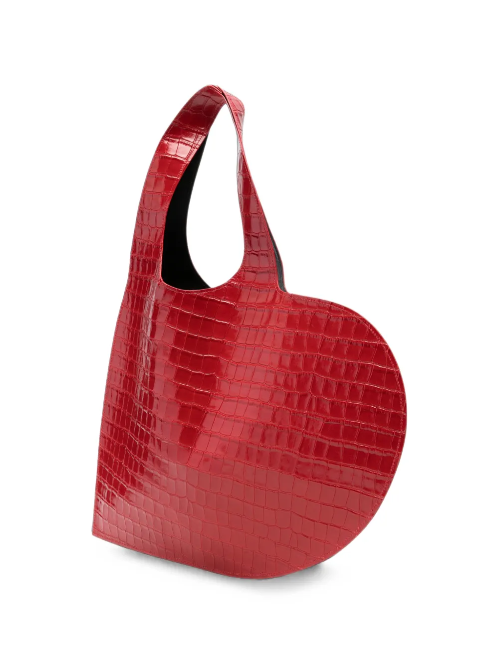 Coperni Heart schoudertas met krokodillen-reliëf Rood