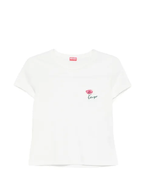 Kenzo playera con flores bordadas