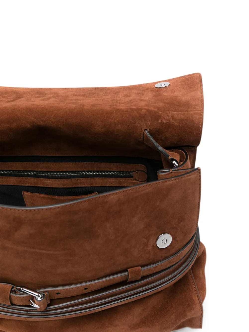 Moschino Suède shopper met riemdetail Bruin