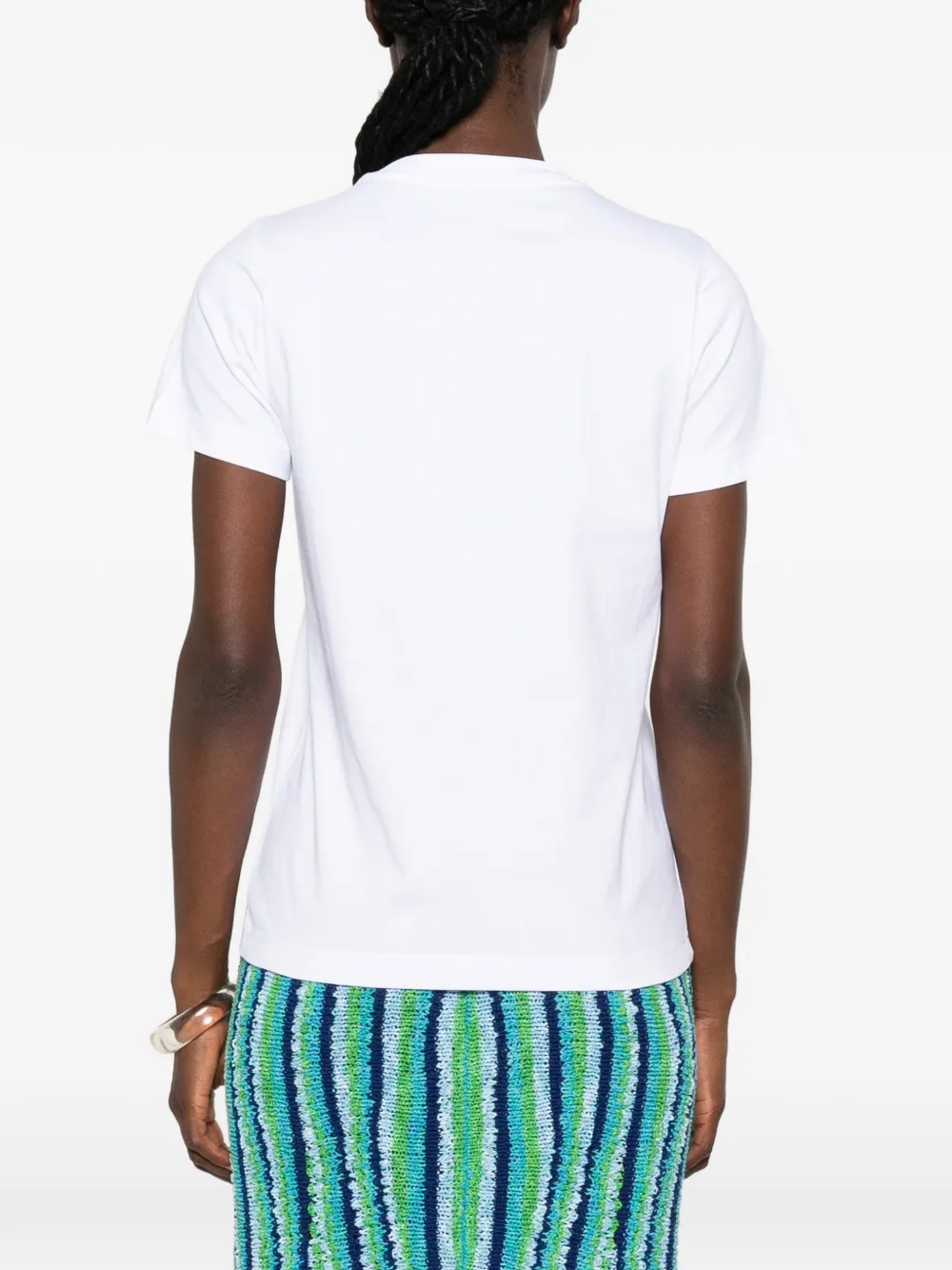 Moschino T-shirt met ganzenprint en korte mouwen Wit