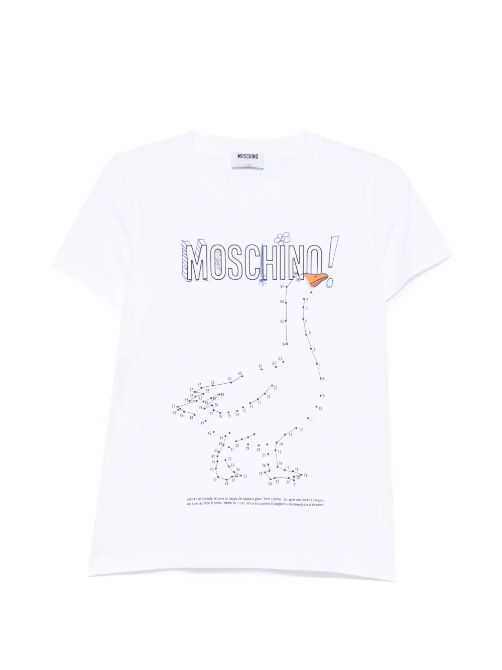 Moschino short-sleeve goose-print T-shirt - Bianco