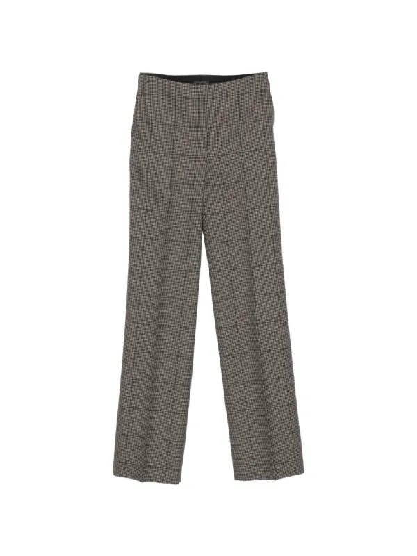 Mugler Houndstooth-pattern Tailored Trousers in Grey