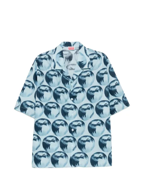Kenzo apple-print short-sleeve shirt