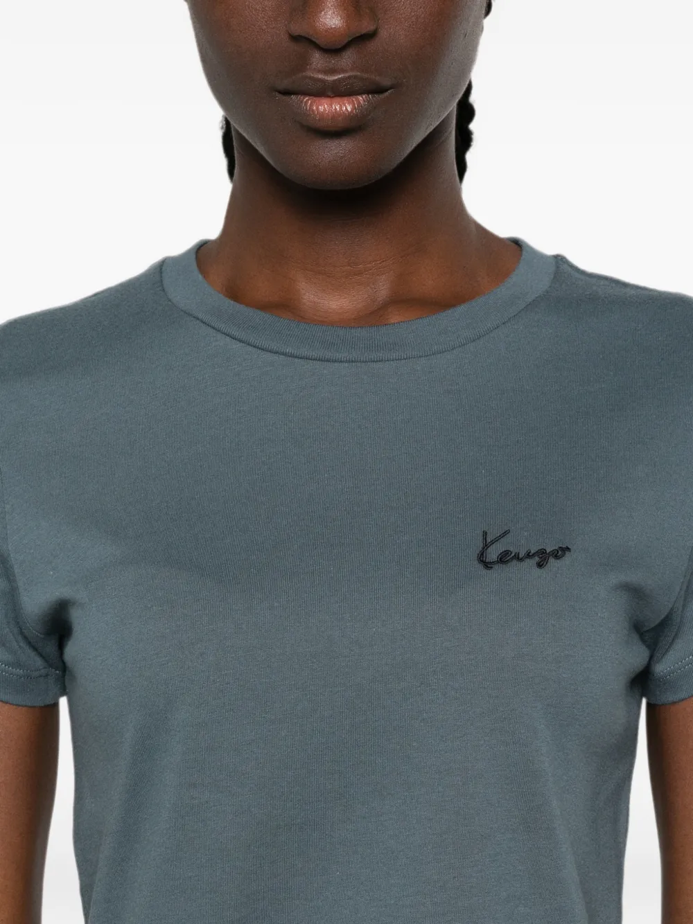 Kenzo T-shirt met geborduurd logo Blauw