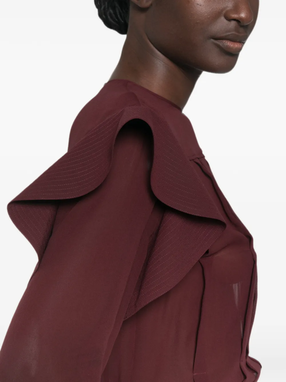Lanvin Zijden georgette blouse Rood