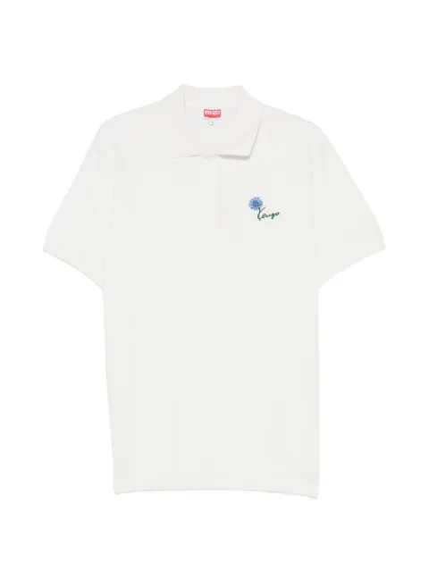 Kenzo floral-embroidered polo shirt