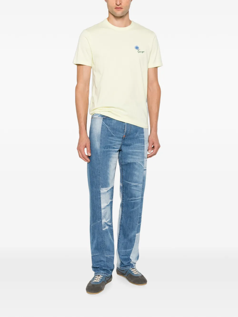 Kenzo T-shirt met geborduurd logo Groen