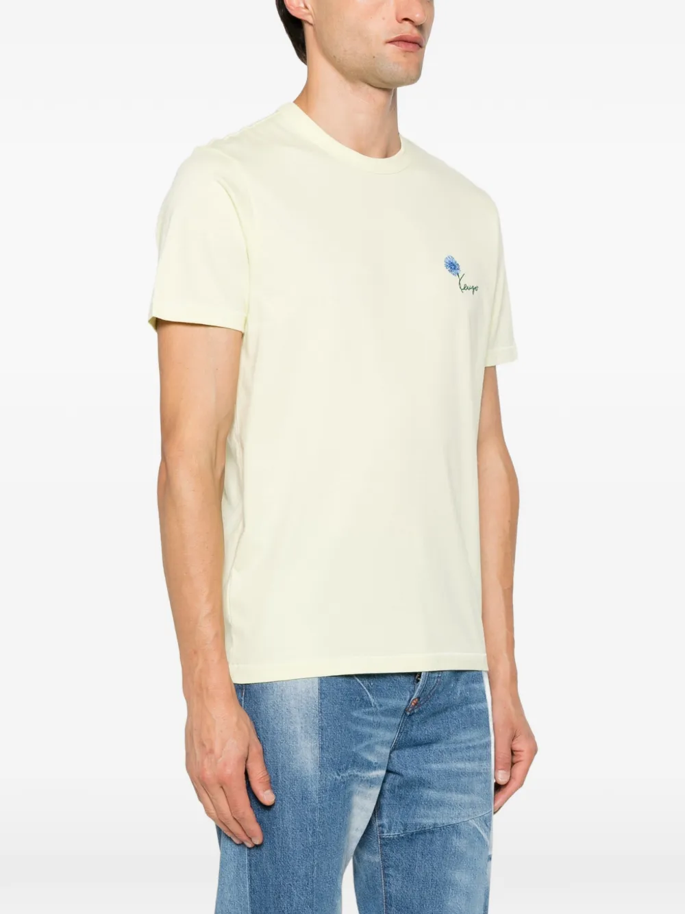 Kenzo T-shirt met geborduurd logo Groen