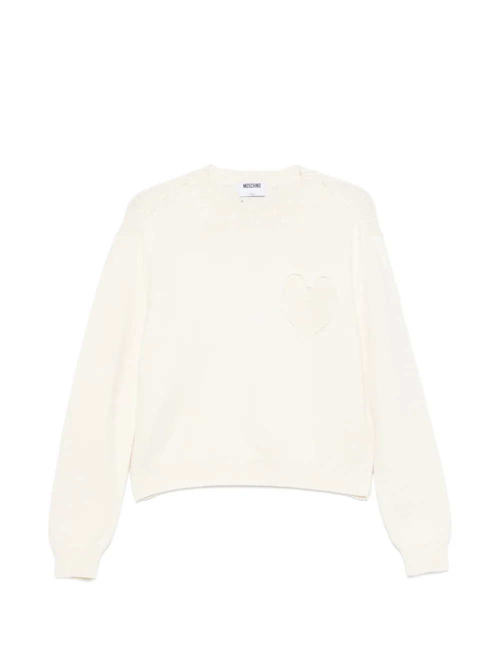 Moschino heart-motif crew-neck sweater - Toni neutri