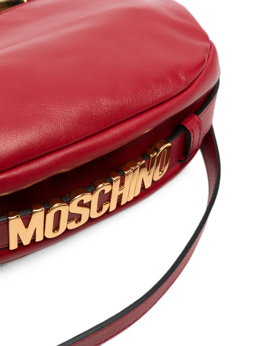 Moschino Shopper met metalen handvat Rood